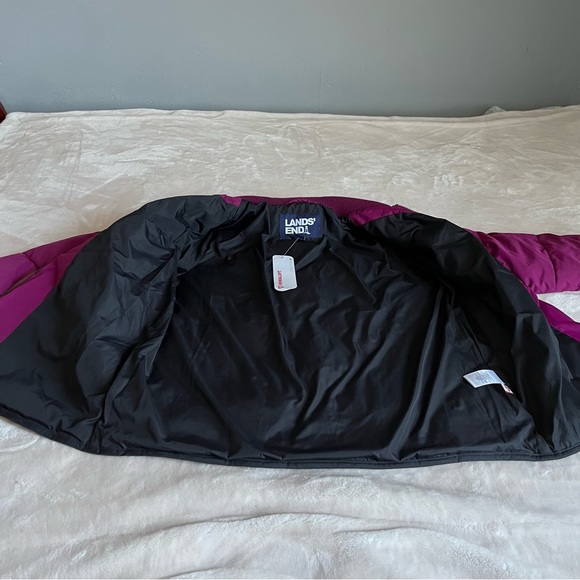 LandaEnd magenta zip up puffer quilted jacket - Picture 6 of 10
